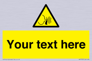 Custom warning sudden loud noise